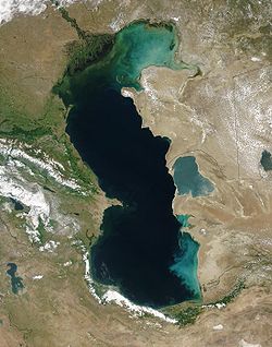 Каспийское море, снимок из космоса